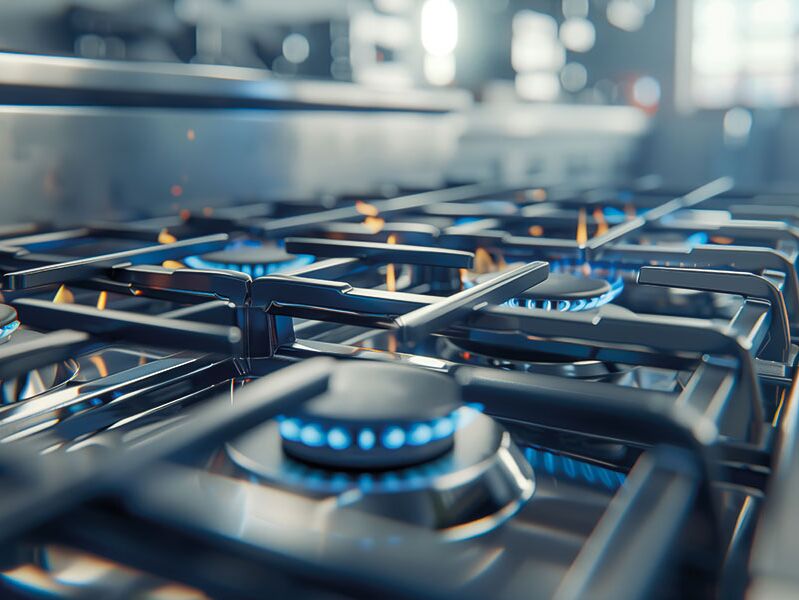 Gasherd als Symbol zum energiesparenden Kochen von Ermstal Energie, Ihrem Energieversorger vor Ort