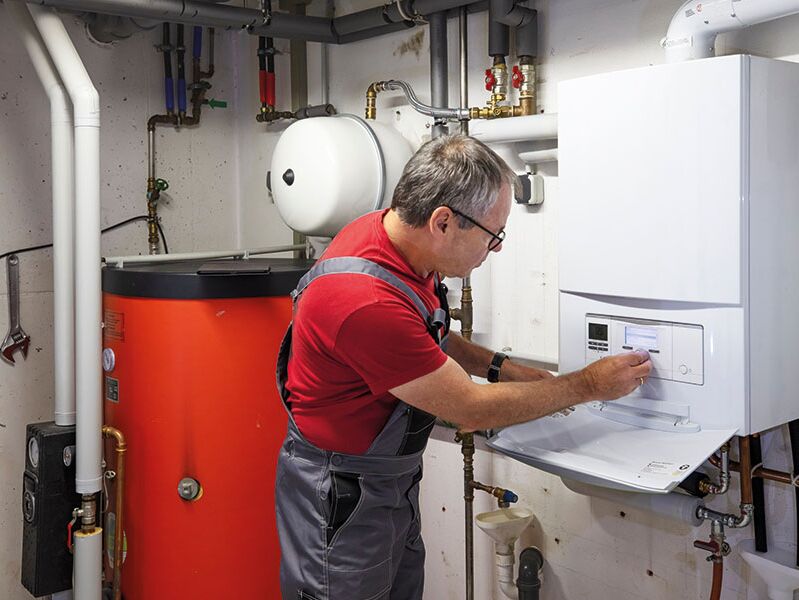 Erdgas-Brennwertheizung mit technischen Infos der Ermstal Energie, dem Energieversorger vor Ort